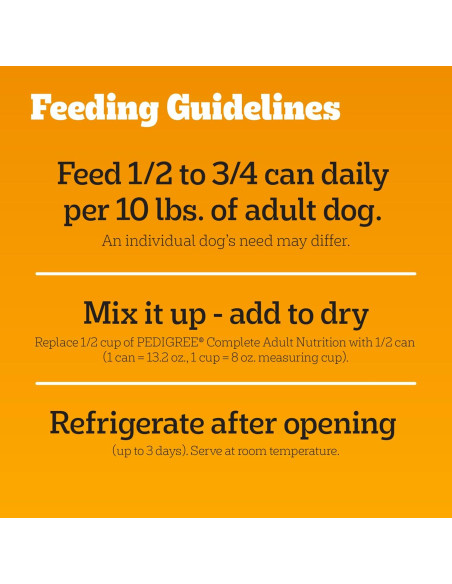 Pedigree Comida Húmeda en Lata para Perros Adultos 12x13.2oz