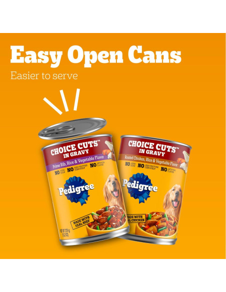 Pedigree Comida Húmeda en Lata para Perros Adultos 12x13.2oz