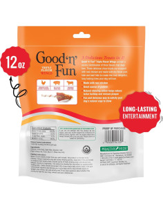 Good 'n' Fun Chews Alas Sabor Triple 340g para Perros 2