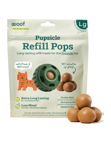 WOOF Pupsicle Recarga Pops Grandes 7 Unidades para Perros