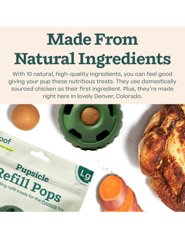 WOOF Pupsicle Recarga Pops Grandes 7 Unidades para Perros