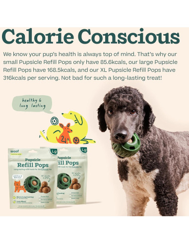 WOOF Pupsicle Recarga Pops Grandes 7 Unidades para Perros