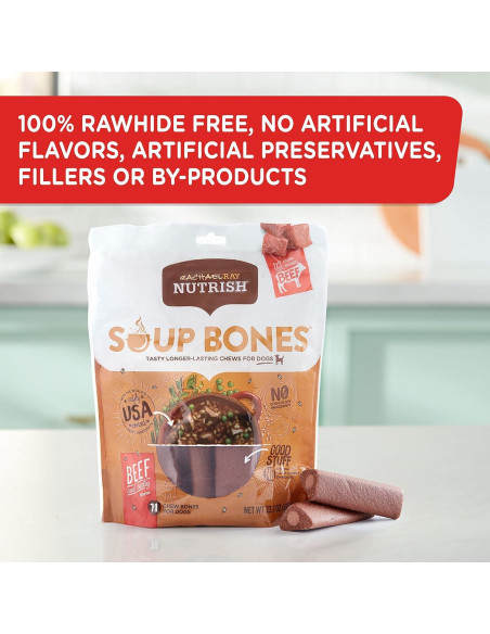 Golosinas para Perros Rachael Ray Nutrish 11 Huesos Res y Cebada