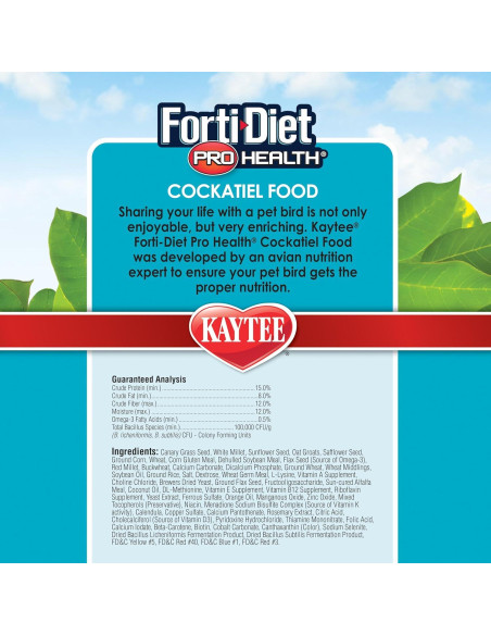 Comida para Cotorras Kaytee Forti-Diet 2.27 kg Nutrición Saludable