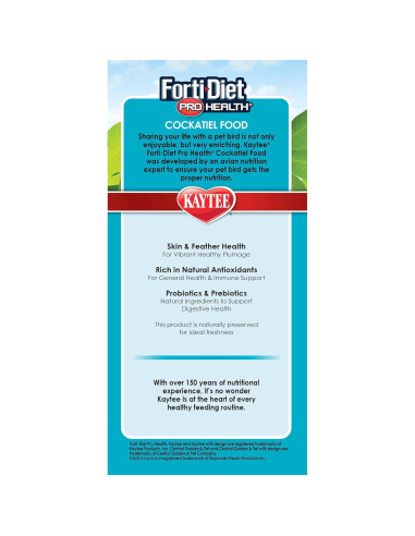 Comida para Cotorras Kaytee Forti-Diet 2.27 kg Nutrición Saludable