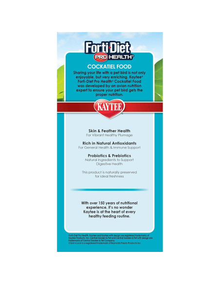 Comida para Cotorras Kaytee Forti-Diet 2.27 kg Nutrición Saludable
