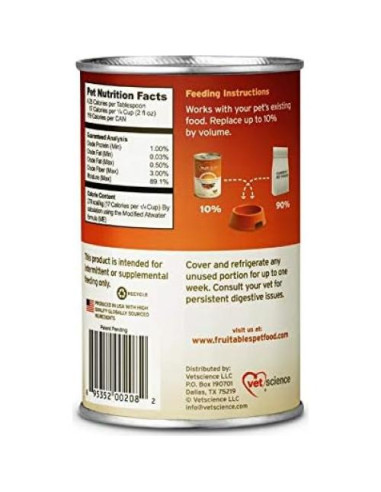 Suplemento Digestivo para Perros Fruitables 15 oz Paquete 12
