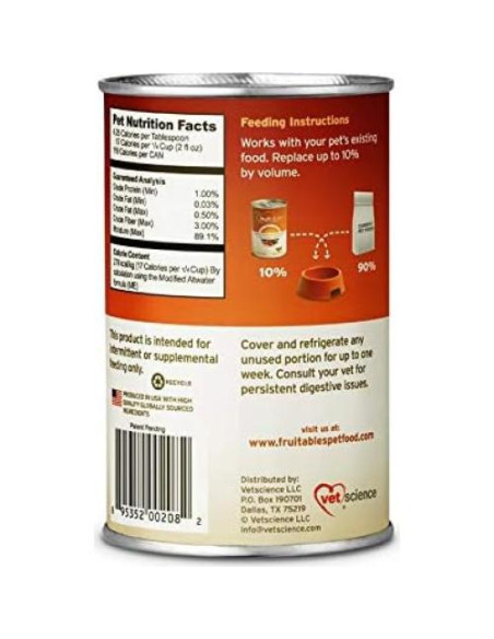 Suplemento Digestivo para Perros Fruitables 15 oz Paquete 12
