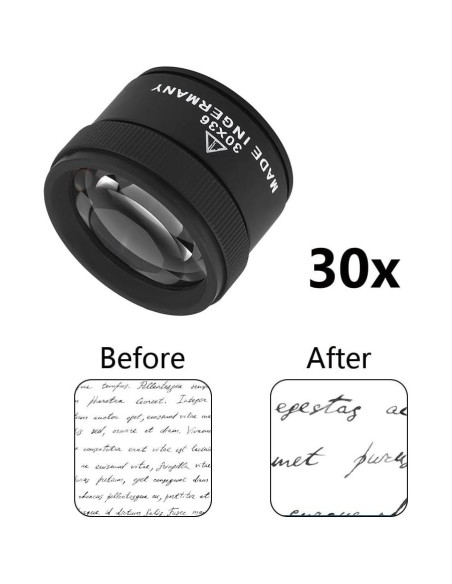 Lupa de Aumento 30X Lwuey - Lente de Joyero Portátil