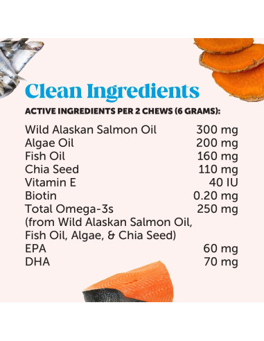 Masticables Omega 3 para Perros Pet Honesty 90 Unidades