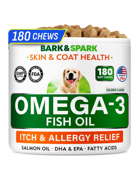 BARK&SPARK Omega 3 para Perros 180 Golosinas Salmón