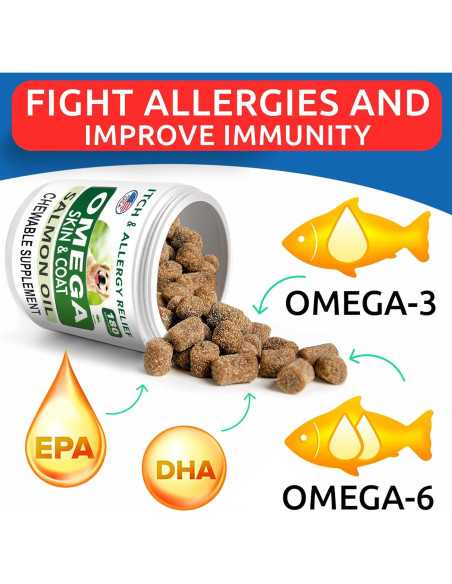 BARK&SPARK Omega 3 para Perros 180 Golosinas Salmón