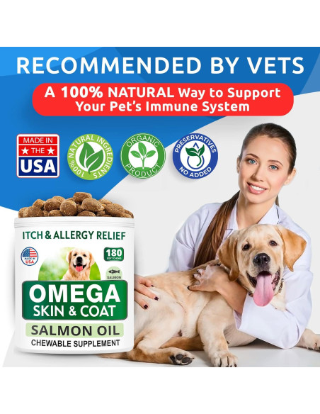 BARK&SPARK Omega 3 para Perros 180 Golosinas Salmón