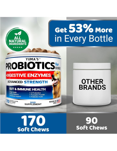 Probioticos para Perros YUMA'S 170 Masticables Pollo