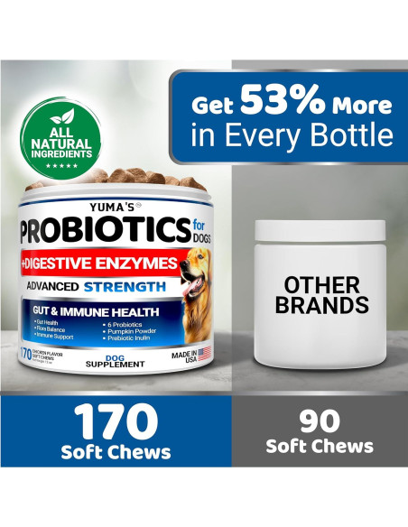 Probioticos para Perros YUMA'S 170 Masticables Pollo