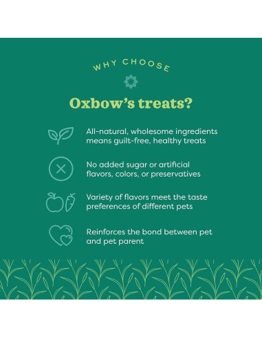 Golosinas Oxbow para Conejos y Cobayas Manzana y Plátano 85g