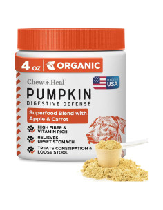 Polvo de Calabaza Orgánica Chew + Heal 113 g - Digestión Perros