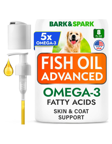 Aceite de Pescado Bark&Spark 240ml Omega-3 para Mascotas