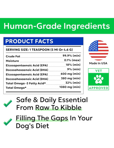 Aceite de Pescado Bark&Spark 240ml Omega-3 para Mascotas