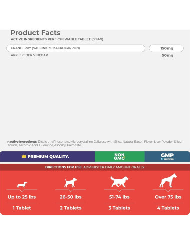 Tabletas Masticables VITA PET LIFE 120g Soporte Urinario Perros