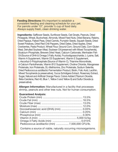 Alimento Gourmet para Aves F.M. Brown 2,27 kg para Loros