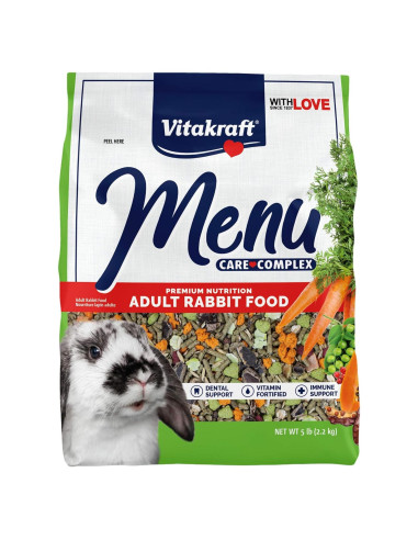 Alimento Premium para Conejos Vitakraft 2,27 kg - Mezcla de Pellets y Verduras