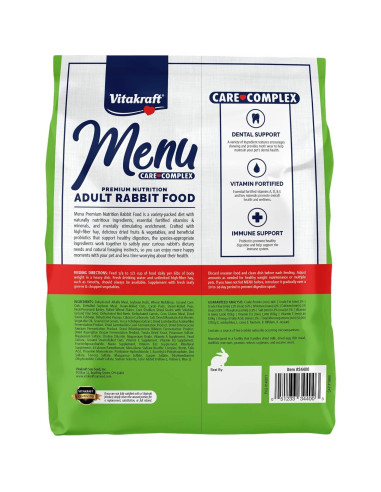 Alimento Premium para Conejos Vitakraft 2,27 kg - Mezcla de Pellets y Verduras