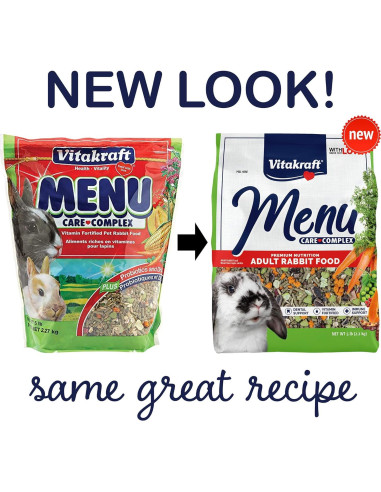 Alimento Premium para Conejos Vitakraft 2,27 kg - Mezcla de Pellets y Verduras