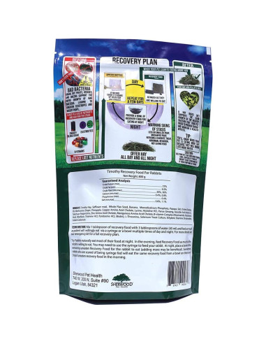 Kit de Emergencia para Conejos Sherwood 800g Comida