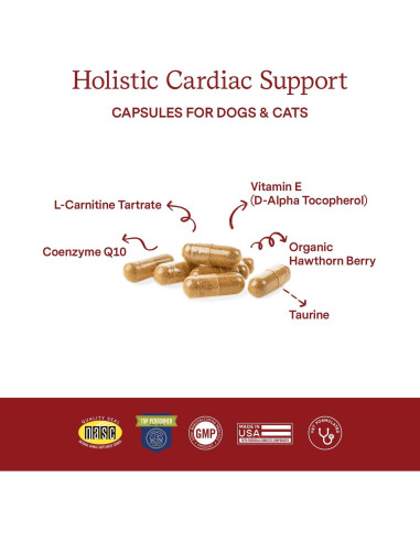 Suplemento Cardíaco Fera Pets 120 Cápsulas para Perros y Gatos