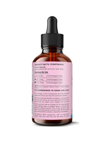 Colágeno Líquido para Perros Wonder Paws - 600 mg - Salud Articular y Piel