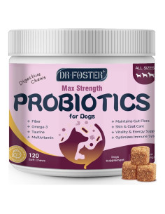 Probioticos para Perros DRFOSTER 120 Golosinas Salud Digestiva