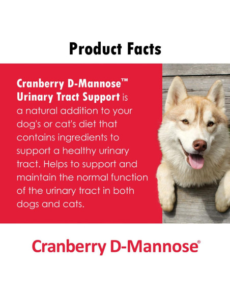 Suplemento D-Mannosa Arándano 120 Masticables para Gatos y Perros