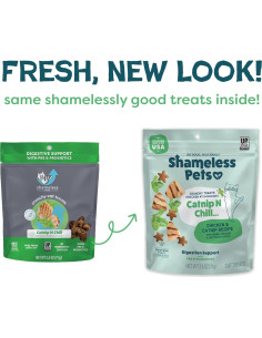 Golosinas para Gatos Shameless Pets 3x2.5oz Pollo Catnip 2