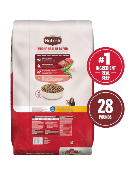 Comida Seca para Perros Nutrish Rachael Ray 12,7 kg Res Guisante