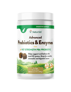Suplemento Probioticos y Enzimas NaturVet 70 Golosinas