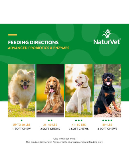 Suplemento Probioticos y Enzimas NaturVet 70 Golosinas