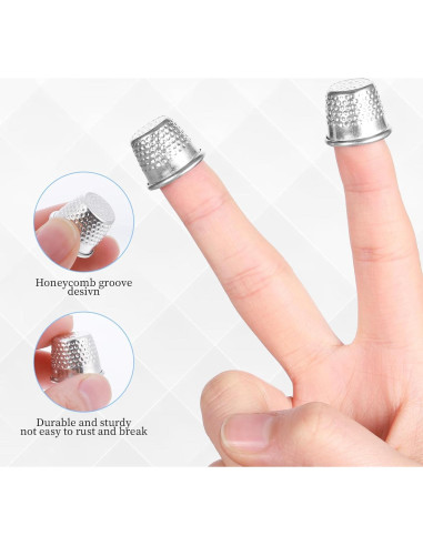 80 Dedales de Metal para Coser a Mano Lusofie - 1.5cm