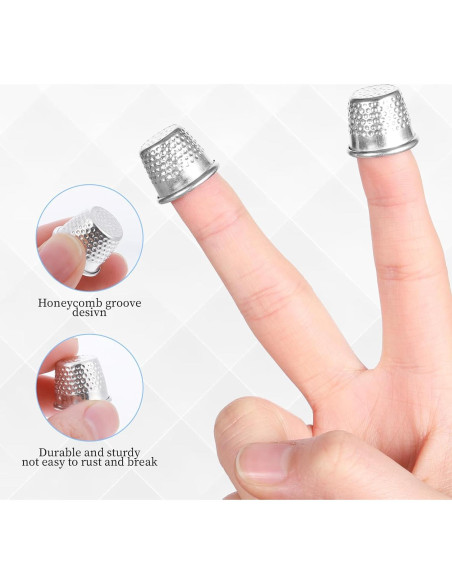 80 Dedales de Metal para Coser a Mano Lusofie - 1.5cm