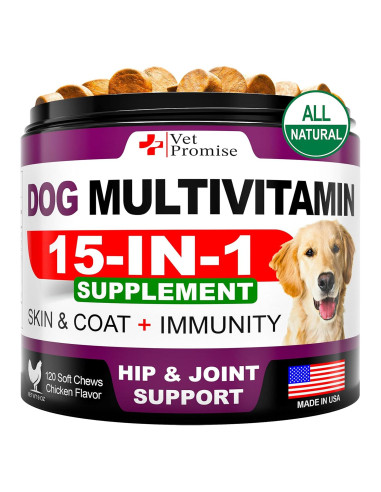 Multivitamina Masticable para Perros Vet Promise 120 Unidades