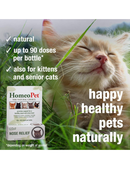 HomeoPet Alivio Nasal para Gatos 15 ml - Suplemento Natural