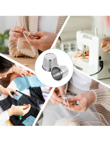 80 Dedales de Metal para Coser a Mano Lusofie - 1.5cm