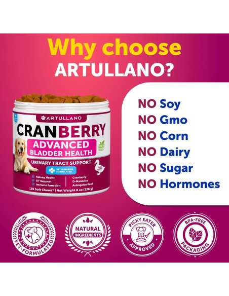 Suplemento UTI para Perros Artullano 120 Masticables