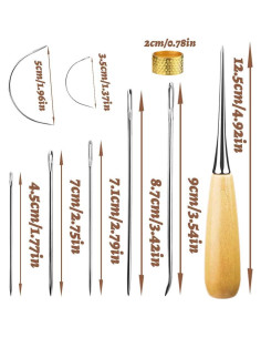 Kit de Costura de Cuero BAGERLA con Hilo Encerado Negro 250m 2