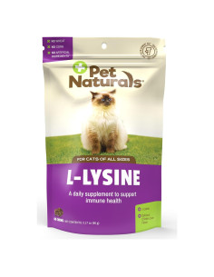 Pet Naturals L-Lisina para Gatos 60 Masticables Sabor Pollo