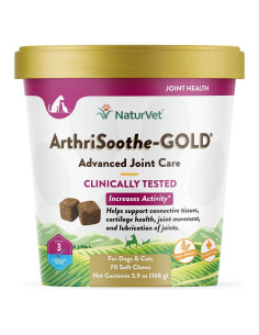 Suplemento Articular NaturVet ArthriSoothe-Gold 70 Masticables