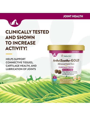 Suplemento Articular NaturVet ArthriSoothe-Gold 70 Masticables