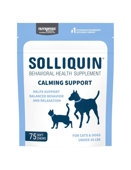 Suplemento Nutramax Solliquin 75 Masticables para Perros y Gatos