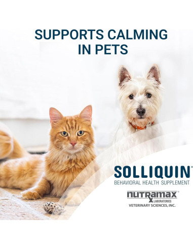 Suplemento Nutramax Solliquin 75 Masticables para Perros y Gatos