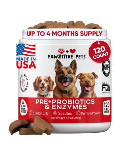 Masticables Probioticos Pawzitive Pets 120 Unidades Salud Digestiva
